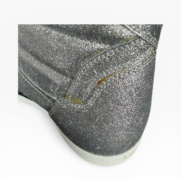 Gucci Silver Glitter Sneakers with Red and Blue Stripes Size 37 - Picture 5 of 11